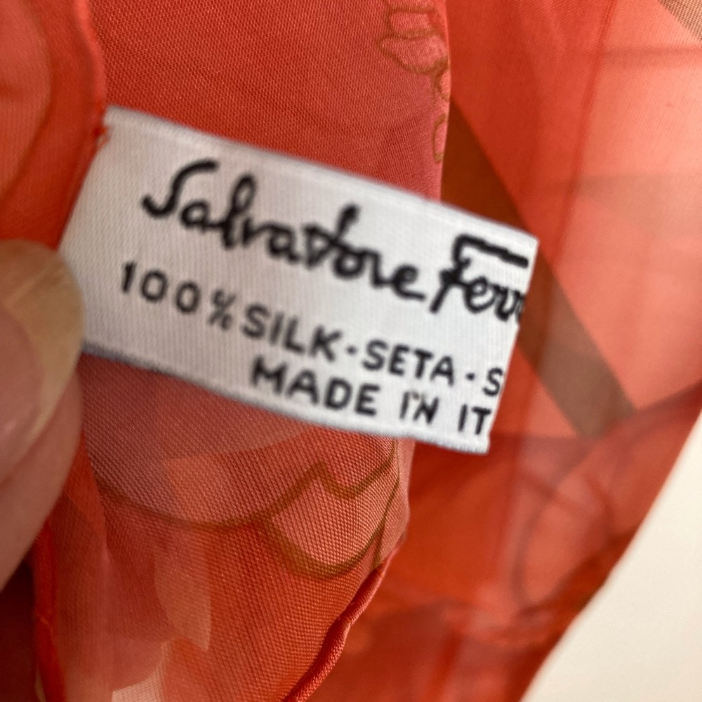 Salvatore Ferragamo Silk Chiffon Scarf